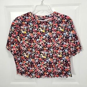 Bright Floral Crop Top - 2XL